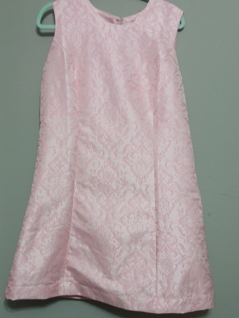 Bridgerton Sleeveless Pink Jacquard Midi Dress